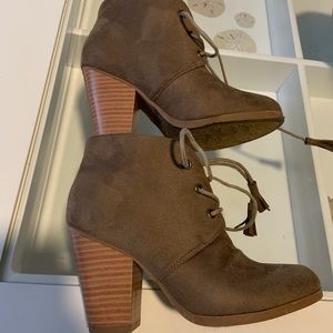 Tan booties